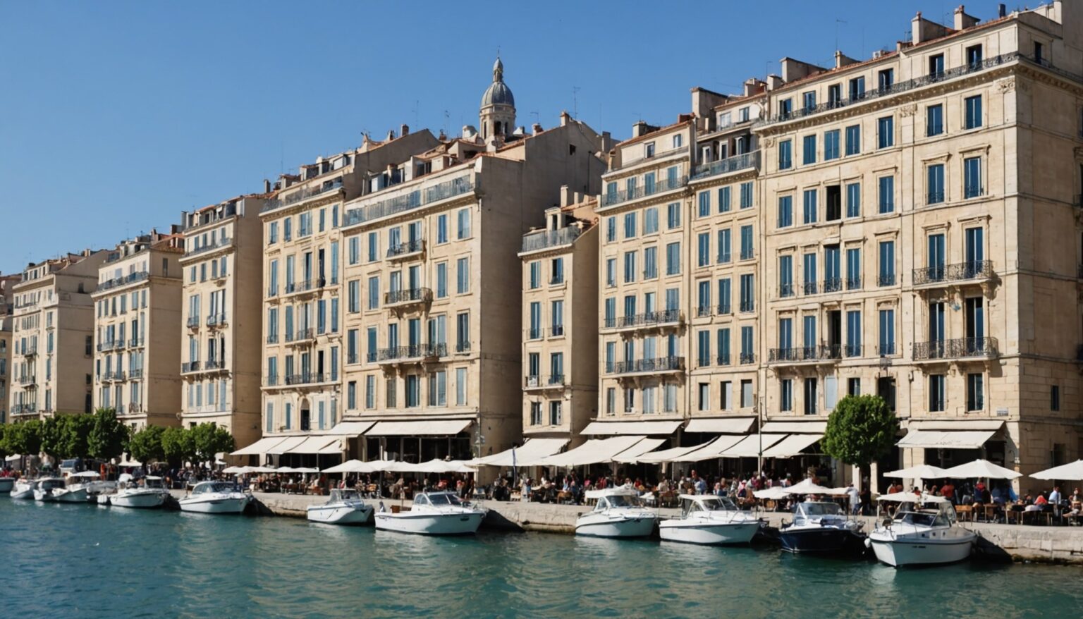 Vue d'un appartement à Marseille avec balcon et vue sur la mer