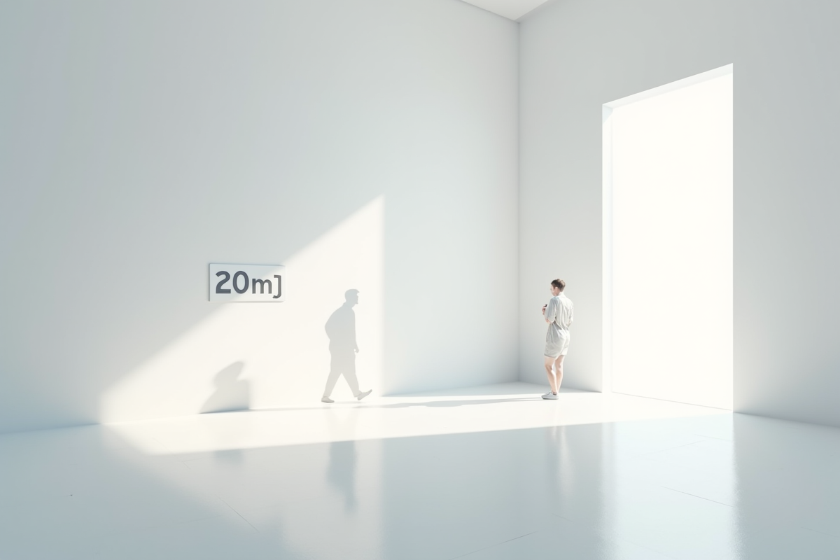 Salle blanche de 20m3 avec personne pour échelle